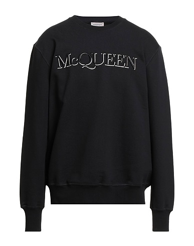 MCQUEEN Sweatshirt Black 100% Cotton, Elastane