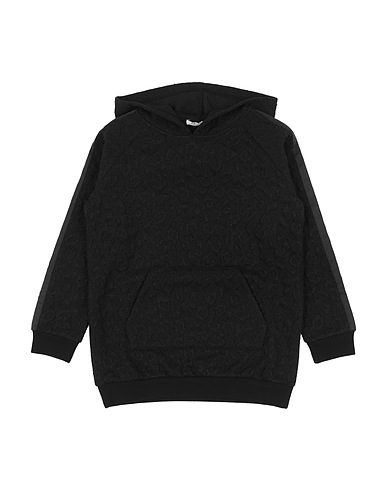 LIU •JO Hooded track jacket  Black 88% Polyester, 9% Lurex®, 3% Elastane