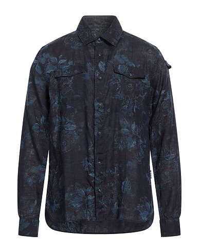 HAND PICKED Linen shirt Navy blue 100% Linen