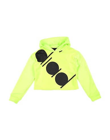 DIADORA Hooded track jacket  Lime green 75% Polyester, 25% Cotton