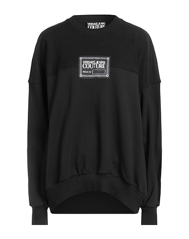VERSACE JEANS COUTURE Felpa Nero 100% Cotone