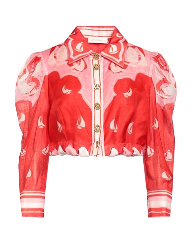 ZIMMERMANN Linen shirt Red 51% Linen, 49% Silk