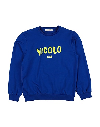 VICOLO Sweatshirt Bright blue 95% Cotton, 5% Elastane