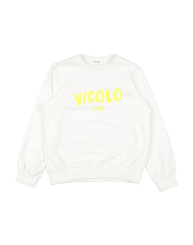 VICOLO Sweatshirt White 95% Cotton, 5% Elastane
