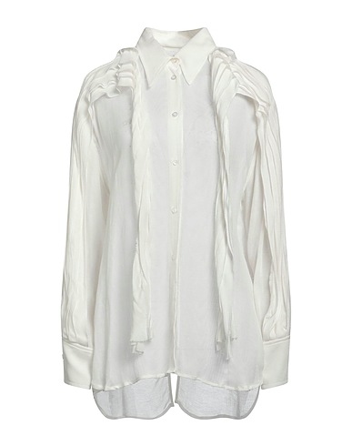MATICEVSKI Camicie e bluse tinta unita Bianco 67% Viscosa, 23% Tencel™, 10% Lino