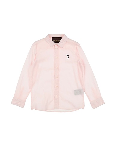 TRUSSARDI JUNIOR Camicia tinta unita Rosa 70% Cotone, 30% Lino