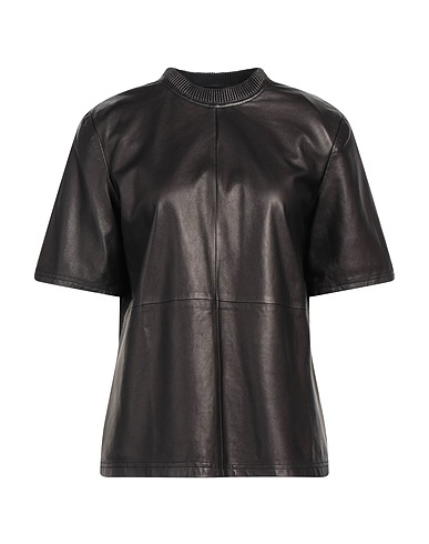 AMIRI Top Black Ovine leather, Cotton