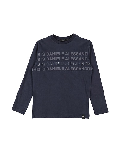DANIELE ALESSANDRINI T-shirt Blu notte 93% Cotone, 7% Elastan