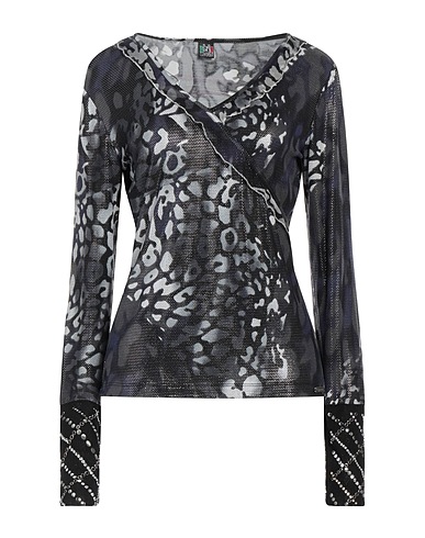 CAPPOPERA Top Grigio 93% Viscosa, 7% Elastan, Nylon, Seta