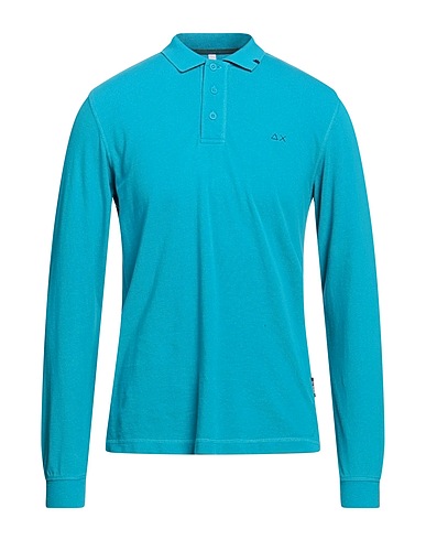 SUN 68 Polo shirt Turquoise 100% Cotton