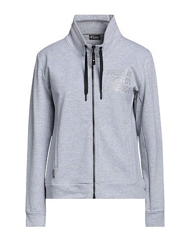 FREDDY Sweatshirt Light grey 55% Cotton, 40% Polyester, 5% Elastane