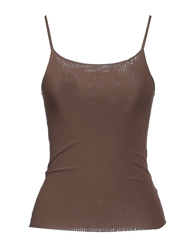 EMISPHERE Tank top Dark brown 100% Polyamide