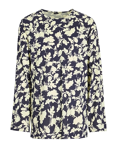 8 by YOOX T-Shirt PRINTED COTTON LONG SLEEVES TEE
 Pastellgelb 100% Baumwolle