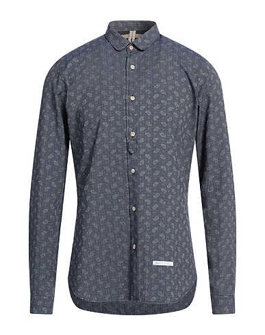 DNL Patterned shirt Midnight blue 70% Cotton, 30% Polyester