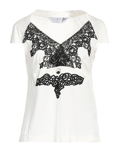 ELISA CAVALETTI by DANIELA DALLAVALLE Top Ivory 97% Viscose, 3% Elastane