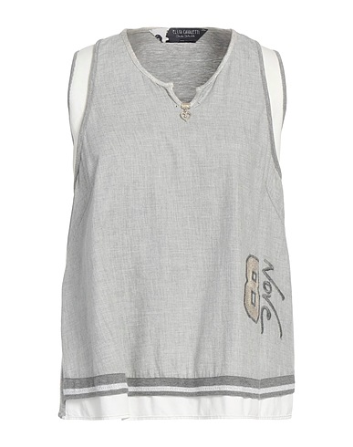 ELISA CAVALETTI by DANIELA DALLAVALLE Top Light grey 95% Viscose, 5% Elastane, Cotton, Polyester