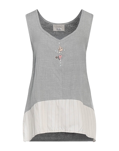 ELISA CAVALETTI by DANIELA DALLAVALLE Top Light grey 100% Viscose, Elastane, Cotton