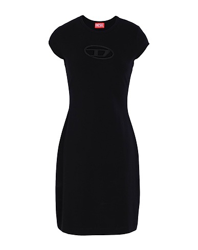 DIESEL Short dress D-ANGIEL
 Black 93% Cotton, 7% Elastane