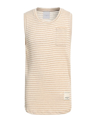 GAëLLE Paris T-shirt Beige 60% Cotton, 32% Linen, 8% Elastane