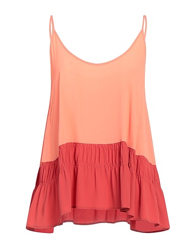 SEMICOUTURE Top Salmon pink 69% Acetate, 31% Silk