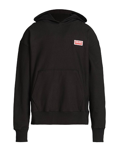 KENZO Hooded track jacket  Black 99% Cotton, 1% Elastane