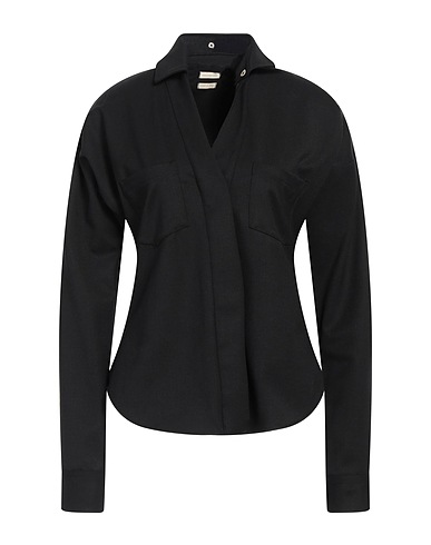 MASSIMO ALBA Solid colour shirts & blouses Black 94% Virgin Wool, 3% Polyamide, 3% Elastane