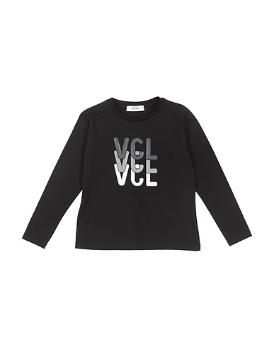 VICOLO T-Shirt Schwarz 90% Baumwolle, 10% Elastan
