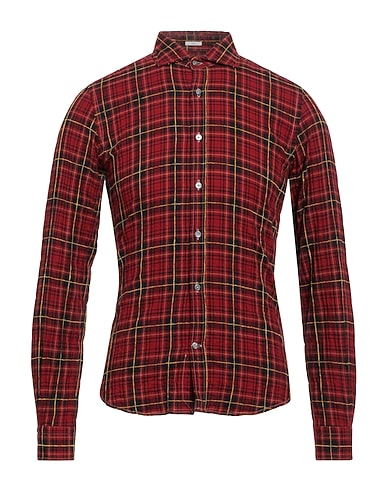 COME TO Camicia a quadri ROSSO 93% Cotone, 6% Viscosa, 1% Elastan