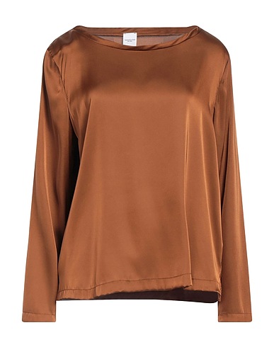 ELEONORA STASI Top Brown 93% Polyester, 7% Elastane