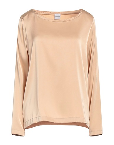 ELEONORA STASI Top Beige 93% Polyester, 7% Elastane