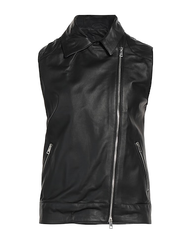 GIORGIO BRATO Biker jacket Black 100% Soft Leather