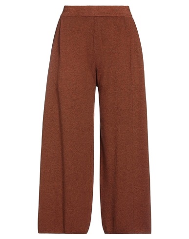 ELEONORA STASI Pantalone Marrone 56% Viscosa, 28% Poliestere, 16% Poliammide