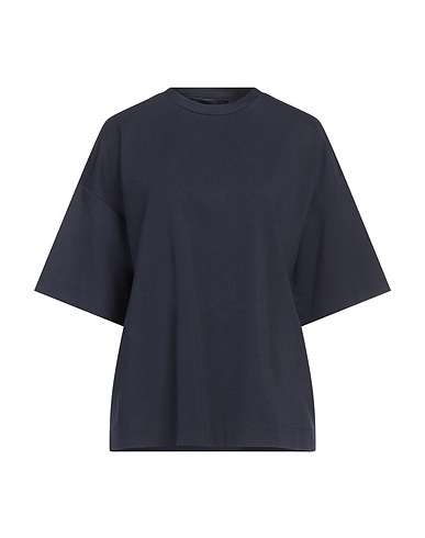 ALPHA STUDIO Basic T-Shirt Midnight blue 70% Viscose, 22% Polyamide, 8% Elastane