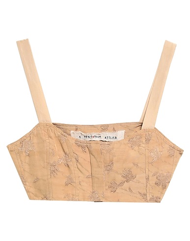A TENTATIVE ATELIER Top Camel 100% Viscose, Silk