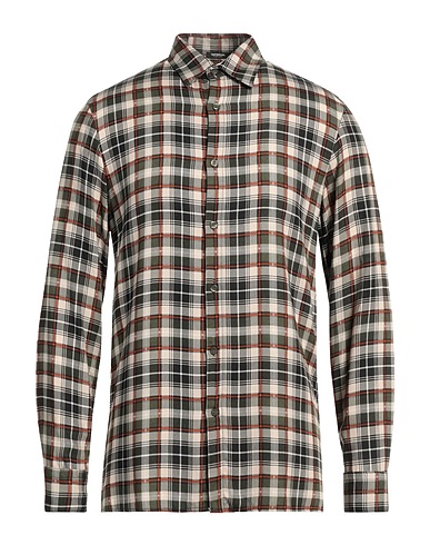 IMPERIAL Checked shirt Military green 100% Viscose