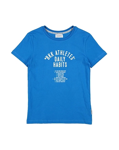 BIKKEMBERGS T-shirt BLU CHINA 100% Cotton