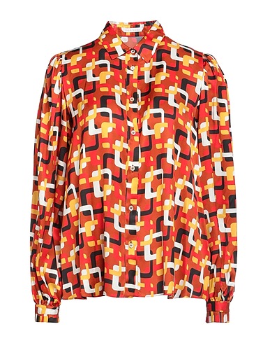 ROBERT FRIEDMAN Patterned shirts & blouses Rust 100% Viscose