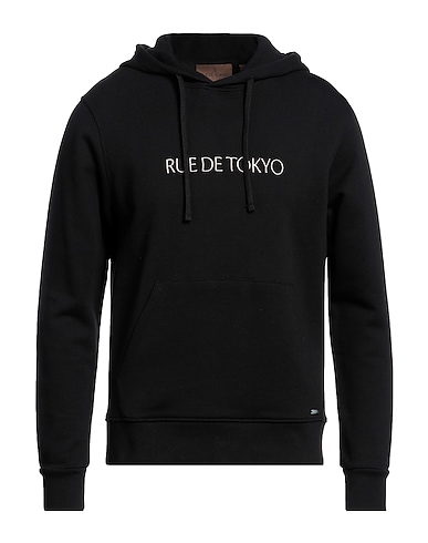 RUE DE TOKYO Hooded track jacket  Black 100% Cotton