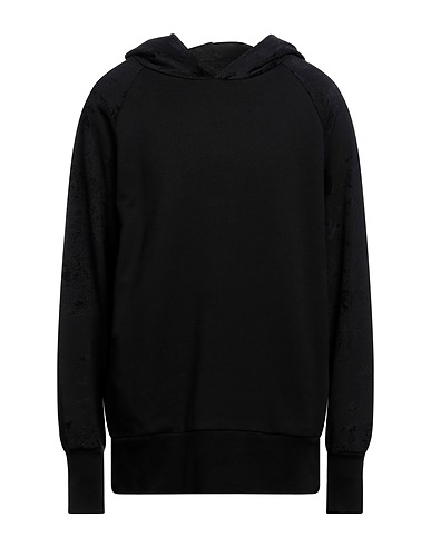 MASSIMO SABBADIN Hooded track jacket  Black 100% Cotton