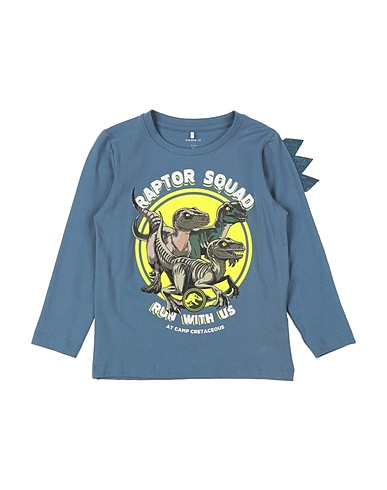 NAME IT® T-shirt Pastel blue 95% Cotton, 5% Elastane