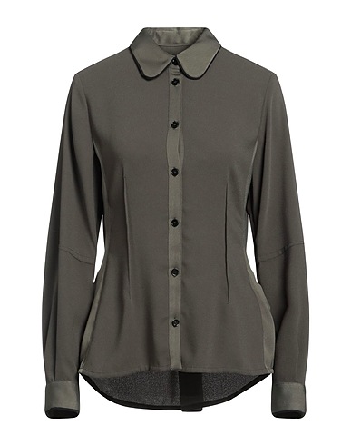 HIGH Solid color shirts & blouses Military green 100% Polyester