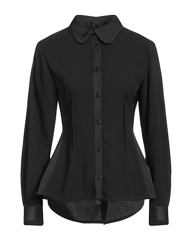 HIGH Solid colour shirts & blouses Black 100% Polyester