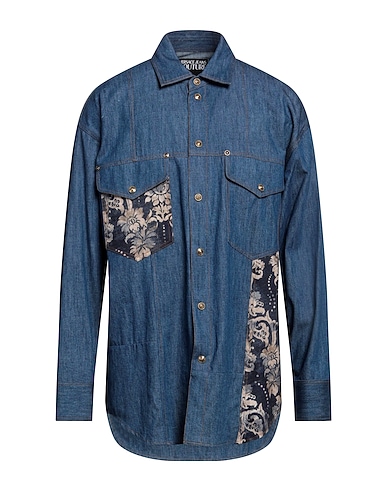 VERSACE JEANS COUTURE Denim shirt Blue 100% Cotton