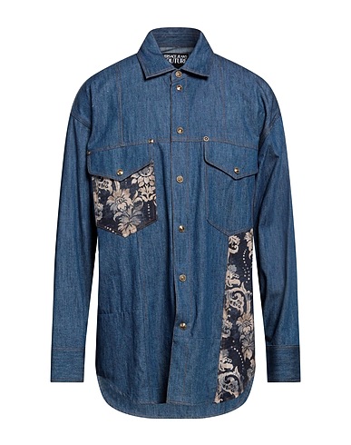 VERSACE JEANS COUTURE Denim shirt BLU 100% Cotton