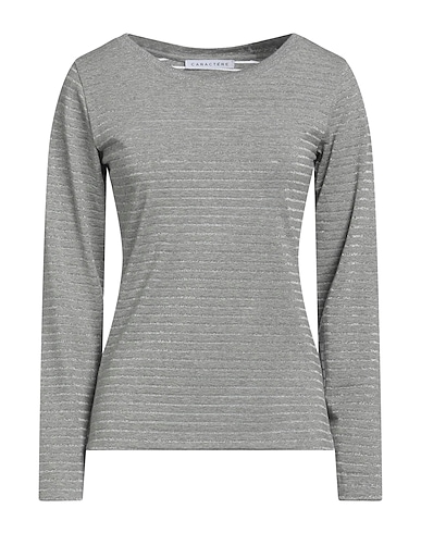 CARACTÈRE T-shirt Grey 86% Viscose, 6% Elastane, 4% Metal, 4% Polyamide