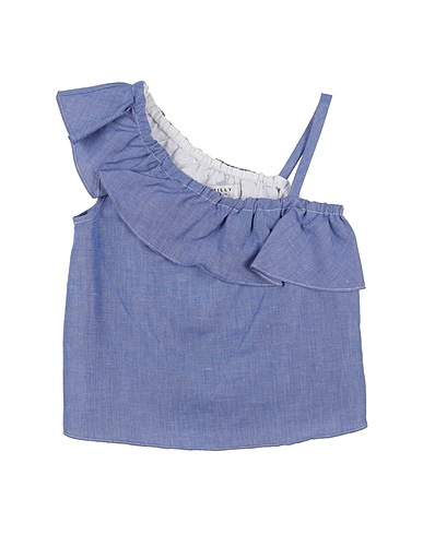 MILLY Top Blue 55% Cotton, 45% Linen