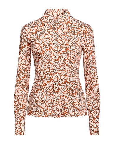 CALIBAN Floral shirts & blouses Camel 85% Polyamide, 15% Elastane