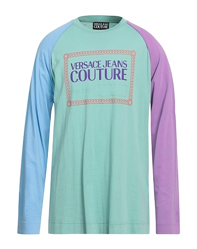 VERSACE JEANS COUTURE T-shirt Light green 100% Cotton