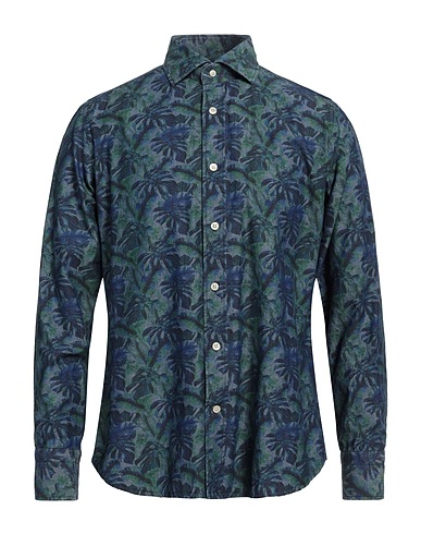 CALIBAN 820 Patterned shirt Blue 100% Cotton