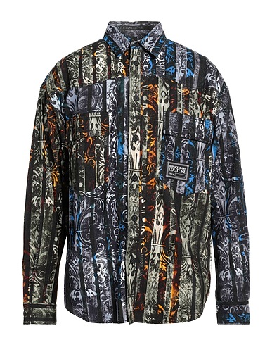 VERSACE JEANS COUTURE Patterned shirt Black 100% Cotton